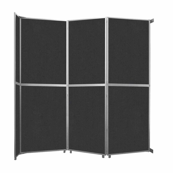 Operable Wall Folding Room Divider 11'9" x 12'3" Black Fabric